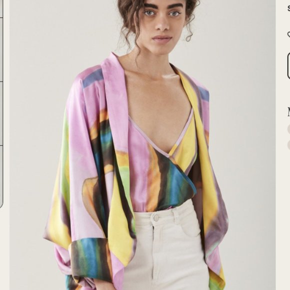 Rachel Comey Weir jacket, silk pink colors, Small - Picture 3 of 13